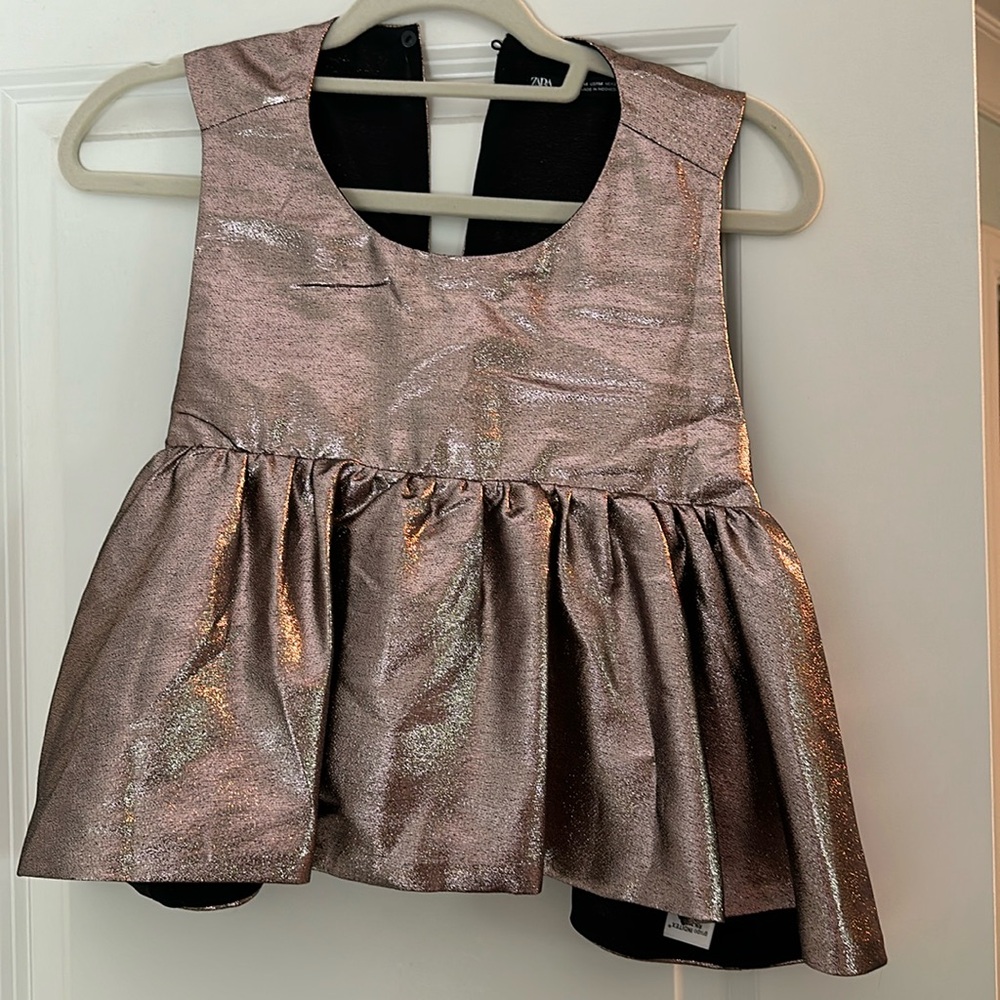 Zara shiny shirt sleeveless